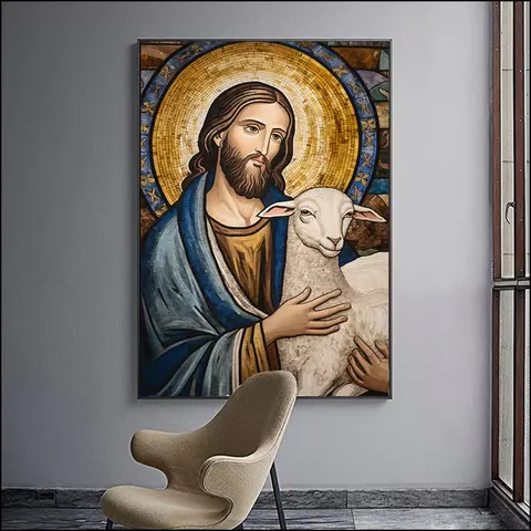 Wholesale Wall Art Abstract Ed Diamond Paintings Jesus Portrait Christianity Decor Painting  Modern Religion Arts