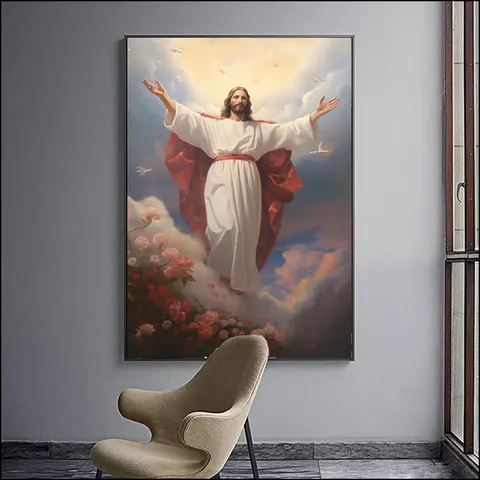 Wholesale Wall Art Abstract Ed Diamond Paintings Jesus Portrait Christianity Decor Painting  Modern Religion Arts
