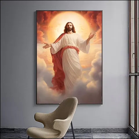 Wholesale Wall Art Abstract Ed Diamond Paintings Jesus Portrait Christianity Decor Painting  Modern Religion Arts